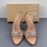 ZARA Rhinestone Transparent Heels