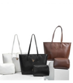 Large Capacity Women's Tote Bag with Cosmetic Pouch