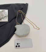 Apple Shape Women Party Clutch Purse - Image 3