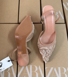 ZARA Women Shoes High Heels Embroidery - Image 4